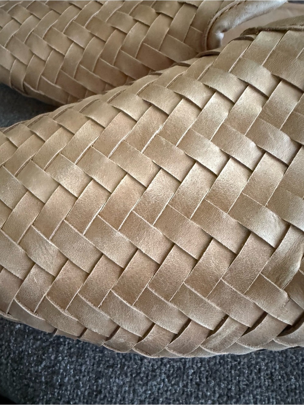 OluKai Women's Woven Leather Mule in Cognac - Picture 4 of 8